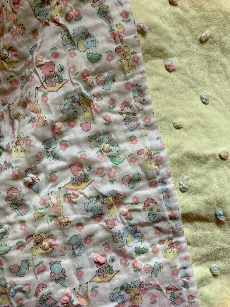 vintage 1980s baby blanket